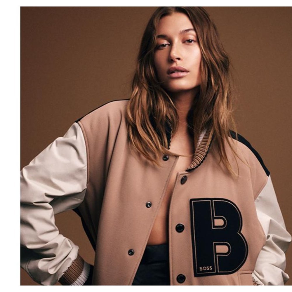 Boss by Hugo Boss Natural Unisex Relaxed-fit Bomber Jacket With Logo Details - Picture 6 of 14